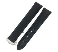 NHYHEHMR Bouchette pliante en cuir en nylon Bande de surveillance 20 mm pour Omega Aqua Terra 150 GMT Courbée STRAP