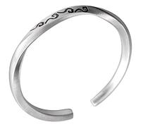 NHYHEHMR Bracelet Vintage de Style Chinois Bracelet en S999 Diamant Antique Bracelet en Unisexe Simple Bague Mobius Ouverte Bracelet en Réglable BraceletBracele