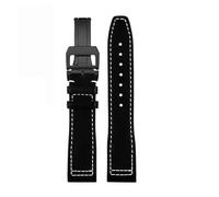 NHYHEHMR Broche de montre en cuir de veau italien pour pilote IWC IW378003 IW328203 / 205/201 Marque 20, cuir authentique, 21 mm, sangle rapide/couleur: noir/noir, taille: 21 mm, 21 mm