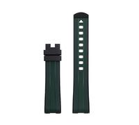 NHYHEHMR Broche de montre en silicone en caoutchouc adaptée à l'oméga 300 AT150 Aqua Terra, ultraliger 8900 Boucle en acier, sangles de montre 20 mm: noir/vert, taille: 20 mm, 20 mm