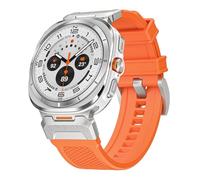 NHYHEHMR Broche en silicone en métal pour Galaxy Watch Ultra 47 mm Bracelet en caoutchouc pour Galaxy Watch 7 Ultra 47 mm Bands de montre