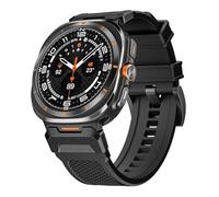 NHYHEHMR Broche en silicone en métal pour Galaxy Watch Ultra 47 mm Bracelet en caoutchouc pour Galaxy Watch 7 Ultra 47 mm Bands de montre