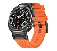 NHYHEHMR Broche en silicone en métal pour Galaxy Watch Ultra 47 mm Bracelet en caoutchouc pour Galaxy Watch 7 Ultra 47 mm Bands de montre