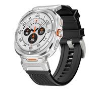 NHYHEHMR Broche en silicone en métal pour Galaxy Watch Ultra 47 mm Bracelet en caoutchouc pour Galaxy Watch 7 Ultra 47 mm Bands de montre