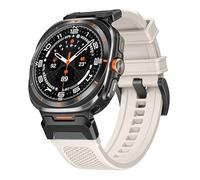 NHYHEHMR Broche en silicone en métal pour Galaxy Watch Ultra 47 mm Bracelet en caoutchouc pour Galaxy Watch 7 Ultra 47 mm Bands de montre
