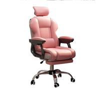 NHYHEHMR Chaise de Bureau de Bureau à Domicile Ergonomique 360 ° pivotable Hauteur réglable PU en Cuir rembourré Fauteuil de vanité Informatique Confortable