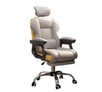 NHYHEHMR Chaise de Bureau de Bureau à Domicile Ergonomique 360 ° pivotable Hauteur réglable PU en Cuir rembourré Fauteuil de vanité Informatique Confortable
