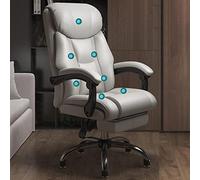 NHYHEHMR Chaise de Bureau exécutive Ergonomique avec 7 Points et Repose-Pieds High Back Radiable Computer Chair avec caractéristique allongée Support Lumbar Brown