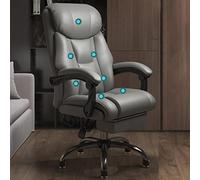 NHYHEHMR Chaise de Bureau exécutive Ergonomique avec 7 Points et Repose-Pieds High Back Radiable Computer Chair avec caractéristique allongée Support Lumbar Brown