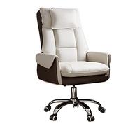 NHYHEHMR Chaise de Jeu Ergonomique et Fauteuil de Bureau Haut Dossier pivotant arrière avec Roues pour la Maison et Le siège de Levage réglable du Salon (Beige c)