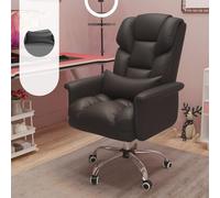 NHYHEHMR Chaise d'ordinateur en Faux Cuir à Hauteur réglable Chaise de Bureau inclinable Ergonomique pour la Sieste de canapé Paresseux Confortable idéal pour la Maison et l'espace de Travail