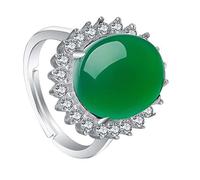 NHYHEHMR Chrysoprase Green Onyx Open Ring Fashion, belle apparence exquise, boîte élégante et magnifique