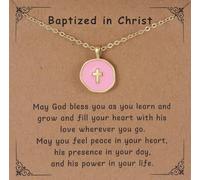NHYHEHMR Colorful Cross First Communion Gifts, Baptism Gift for Girls Boys Women, Charistmas Valentines Day Birthday Gifts.