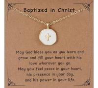 NHYHEHMR Colorful Cross First Communion Gifts, Baptism Gift for Girls Boys Women, Charistmas Valentines Day Birthday Gifts.