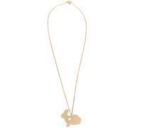 NHYHEHMR en collier de lapin gravé amour coeur charme