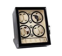 NHYHEHMR Enrouleur de montre pour 8 montres automatiques avec 5 espaces d'affichage de rangement en bois peinture de piano extérieur Motor silencieux Rangement d'affichage de montre