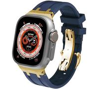 NHYHEHMR Fluororubber Sport Watch Strap ， Silicone Watch Band ， pour Ultra 49mm 44mm 45mm 42mm 9 8 7 6 5 4 SE