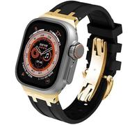 NHYHEHMR Fluororubber Sport Watch Strap ， Silicone Watch Band ， pour Ultra 49mm 44mm 45mm 42mm 9 8 7 6 5 4 SE