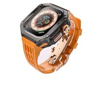 NHYHEHMR Fluororubber Watch Band Clear Watch Cases Modified Modified Kit , for Series Ultra 8 7 6 5 4 SE , SILICONE BRODE CAS DE MOD TRAPPARET , pour 49 mm 45 mm 44 mm