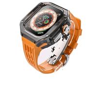 NHYHEHMR Fluororubber Watch Band Clear Watch Cases Modified Modified Kit , for Series Ultra 8 7 6 5 4 SE , SILICONE BRODE CAS DE MOD TRAPPARET , pour 49 mm 45 mm 44 mm