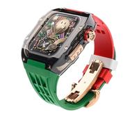 NHYHEHMR Fluororubber Watch Band Clear Watch Cases Modified Modified Kit , for Series Ultra 8 7 6 5 4 SE , SILICONE BRODE CAS DE MOD TRAPPARET , pour 49 mm 45 mm 44 mm