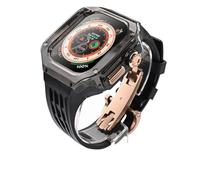NHYHEHMR Fluororubber Watch Band Clear Watch Cases Modified Modified Kit , for Series Ultra 8 7 6 5 4 SE , SILICONE BRODE CAS DE MOD TRAPPARET , pour 49 mm 45 mm 44 mm