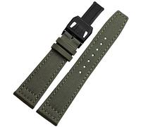 NHYHEHMR For IWC Pilot Spitfire Timezone TopGun Strap Green Black Belts Wristwatch Straps 20mm 21mm 22mm Nylon Canvas Fabric Watch Band