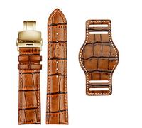 NHYHEHMR Genuine Leather watch strap 20mm 22mm mens watchband With mat wristwatches band handmade leather