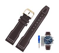 NHYHEHMR Genuine Leather Watch Strap for IWC Pilots Little Prince Male Mark 18 Big Fly Portugal Soft Comfortable Watchband 20mm Wristband