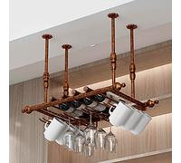 NHYHEHMR Hanging Wine Rack Wine Verre Solder Verre Verre Verre Upside Down Down Wine Rack Simple Fer Braginage Verre Verre Plafon