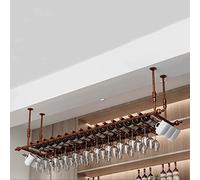 NHYHEHMR Hanging Wine Rack Wine Verre Solder Verre Verre Verre Upside Down Down Wine Rack Simple Fer Braginage Verre Verre Plafon