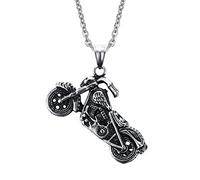 NHYHEHMR Homme vintage gothique ghost rider pendentif