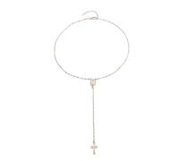 NHYHEHMR Jewelry New 2025 Arrival Gift Fashion Vintage Christian Cross Religious Rosary Pendant Necklace For Women Charm Jewelry Gifts Fashion Accessories Creative Gift gift