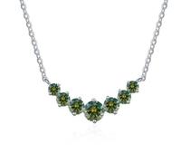 NHYHEHMR Jewelry S simple 2.8 Collier Moisanite pour les femmes Coup Round Color Lab Créé de diamants Perfection
