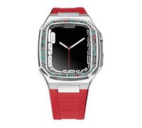 NHYHEHMR Kit de modification Slicon Watch STRAP pour bande 44 mm 45 mm ACCESSOIRES DE CAS DE PROTECTION DU DIAMON