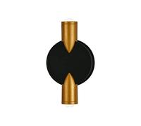 NHYHEHMR Lampe appliques moderne en or noir extérieur étanche LED de haut en bas de la lampe murale luminaire en aluminium pour porche, terrasse, passage, cour, 4000K, 8W (couleur 4000k, taille: 2W)