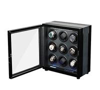 NHYHEHMR Large Capacity Automatic Watch Winder With LCD Screen And LED Lighting For 6 9 Watches Display Box With Quiet Motor Soft Flexible Pillows Watch Rotator Box (Size : 9+0)