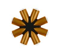 NHYHEHMR Lumières murales modernes Black and Gold extérieur étanche de haut en bas LED LED LAMPE MUR ALIMINUM ÉCLAIRAGE POUR PORCLE, DEST, PASSAGE, COURS, (4000K 5W)