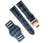 NHYHEHMR Mens Genuine Leather Watch Strap mat wristwatches Band Handmade Leather watchband