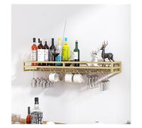 NHYHEHMR Mur à vin monté avec Porte-Verre à vin, étagère à vin Suspendue étagères murales flottantes, Porte-étapes à Ventre de Bouteille à vin, Porte-vin Suspendu en métal, pour Salle à Manger