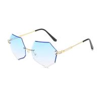 NHYHEHMR New 2025 Fashion Rimless Sunglasses Women Vintage Sun Glasses For Ladies Shades Alloy Eyewear UV400