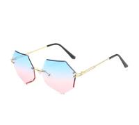 NHYHEHMR New 2025 Fashion Rimless Sunglasses Women Vintage Sun Glasses For Ladies Shades Alloy Eyewear UV400