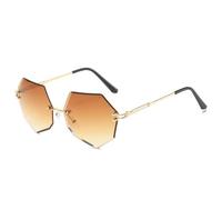 NHYHEHMR New 2025 Fashion Rimless Sunglasses Women Vintage Sun Glasses For Ladies Shades Alloy Eyewear UV400