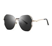 NHYHEHMR New 2025 Luxury Sunglasses For Women Fashion Gradient Glasses Polygon Nylon Lens Anti-UV400 Lady Eyeglasses