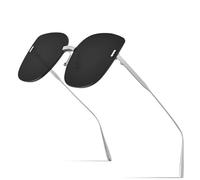 NHYHEHMR New 2025 Oversize Rimless Sunglasses Women Luxury Fashion Alloy Sun Glasses Men with Nylon Lens