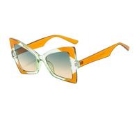 NHYHEHMR Nouveau 2025 Cat's Eye Sunglasses Femmes Vintage Two Color Frames Luxury Sun Sunes UV400 Eyewear