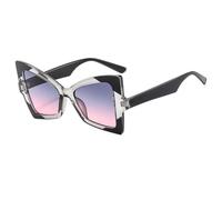 NHYHEHMR Nouveau 2025 Cat's Eye Sunglasses Femmes Vintage Two Color Frames Luxury Sun Sunes UV400 Eyewear