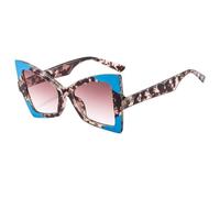 NHYHEHMR Nouveau 2025 Cat's Eye Sunglasses Femmes Vintage Two Color Frames Luxury Sun Sunes UV400 Eyewear