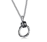 NHYHEHMR Nouvelle vogue être avec moi Christianisme Jewelry Punk Vintage Titanium Steel Cross Pendant Collier pour hommes