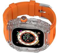 NHYHEHMR PC Transparent Watch Case Strap Mod Strap Mod Kit ， pour 8/7 49mm 45 mm 44 mm ， RM Bands de sport de montre à piqûre de choc en cristaux ， pour iWatch 8/7/6/5/4 / SE